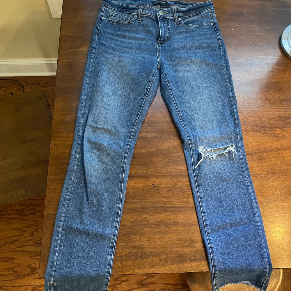 Banana Republic jeans Slim Straight Distressed Sz 8